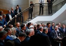 GOP lawmakers storm closed-door impeachment session, as Schiff walks out