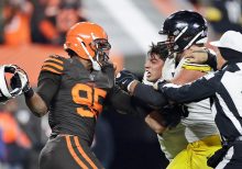 Cleveland Browns' Myles Garrett suspended indefinitely after brawl with Steelers, teams fined $250G each