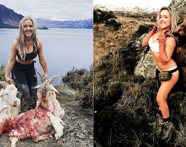 Hunter says she gets death threats for pics with dead animals, despite using meat to feed family