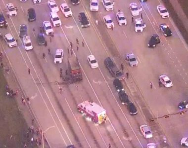 Florida high-speed chase of hijacked UPS truck ends in gunfire