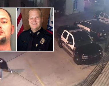 Arkansas police officer 'executed' in car was shot 10 times in the head, investigators say as video emerges