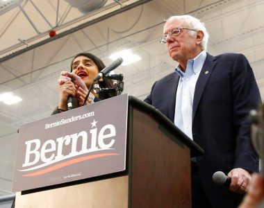 Bernie Sanders interrupted by topless protesters at Nevada rally