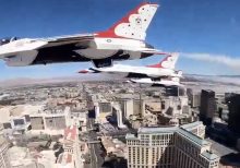 Thunderbirds honor coronavirus responders with Las Vegas flyover for 'true heroes'