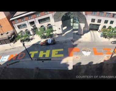 'Defund the Police' mural changed to 'Defend the Police' outside Milwaukee City Hall