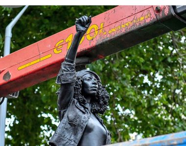 Black Lives Matter sculpture erected in UK town removed after 1 day